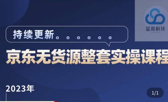 蓝七-京东店群整套实操视频教程2023-爱学资源网